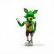 Five Nights at Freddys Blacklight Foxy Mini Figure Funko 2" FNAF Green Neon
