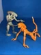 Lanard Alien Xenomorph Action Figs Orange Runner Alien 5 inch Silver Plastic
