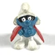 Spy Smurf Figure 1966 Schleich Hong Kong Peyo 20008 PVC Vintage Black Mask