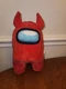 TOIKIDO Horned Among Us Red Plush 12" Crewmate Imposter