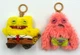 Fuggler x Spongebob SquarePants Pair Spongebob and Patrick Keyring Plush  4.5&rdquo;