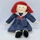 1999 Eden Madeline 15" Plush Doll Ragdoll Blue Polka Dot Sailor Dress *NO HAT*