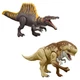 Mattel Jurassic World Roaring Spinosaurus and Roaring Dystortus Rex Set of 2