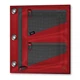 iScholar iQ+ Jumbo Expandable Pencil Pouch, 3 Pockets, Red (55035-RE)