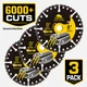 3" Diamond Cut Off Wheel 3 Pack, Metal Cutting Disc 3/8" Arbor Die Grinder 6000+