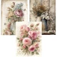 Diamond Art Kits for Adults, 3 Pack Rustic Flowers 5D Diamond Painting Kits Dots