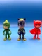 PJ Masks Lot of 3 Poseable Figures  Catboy Gekko Owlette  3.5"  Just Play
