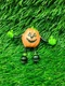 Vintage Funworld Halloween Pumpkin Rubber Bend em figure Toy