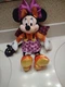 Disney Halloween Minnie Mouse Stuffed Plush 15" Bat Wings Purple Orange