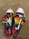 Jojo Siwa Nickelodeon Legacee Denim Girls Tennis Shoe Size 4 Pink Bow Glitter