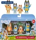 Bluey Family Figure Pack of 4, Robust Poseable Character Toys with Bingo, Chilli