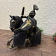 Schleich 2003 World of Knights BLACK TOURNAMENT KNIGHT w/Horse Mounted 70032