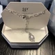 BP Gimme That Glow Necklace Diamond CZ Pendant Rhodium 18"+2.5"