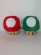 Nintendo Super Mario Plush Green & Red Mushroom Extra Life 5&rdquo; Set 