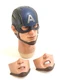 FREE SHIPPING: Hot Toys MMS536 Captain America Helmeted Head Sculpt & Faces